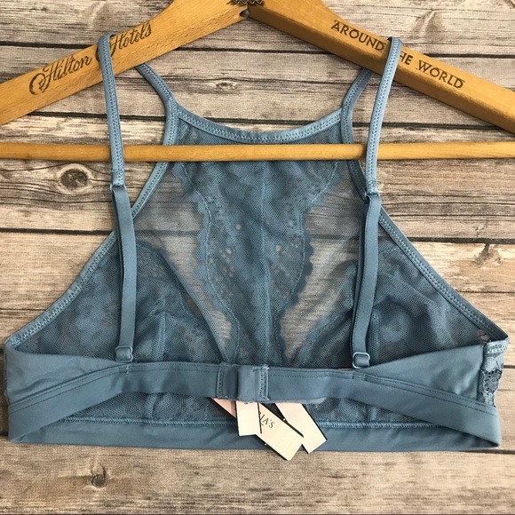 (Sold) Victoria Secret Blue Halter Bralette, XS - Picture 3 of 6